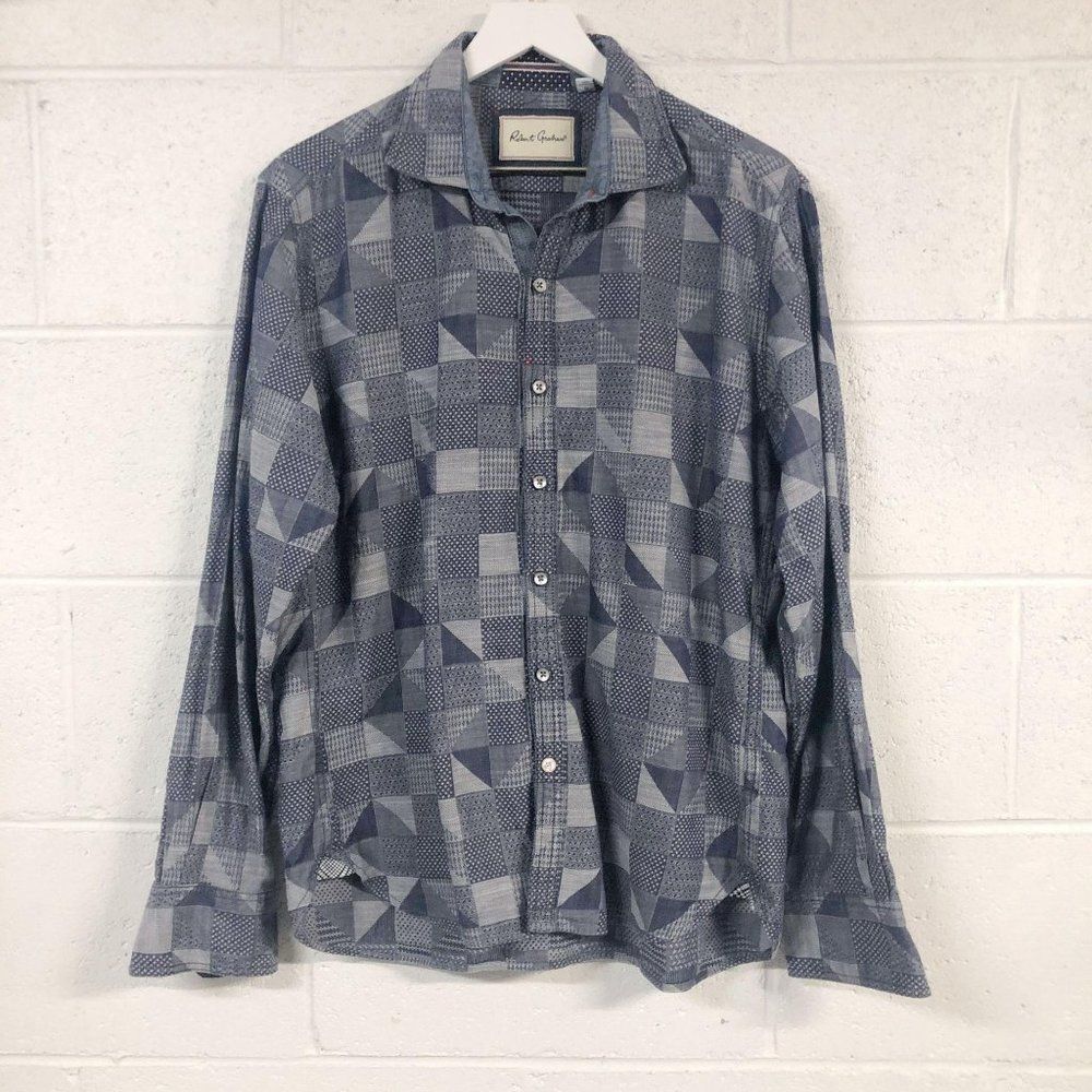Robert Graham Chambray Square Pattern Shirt